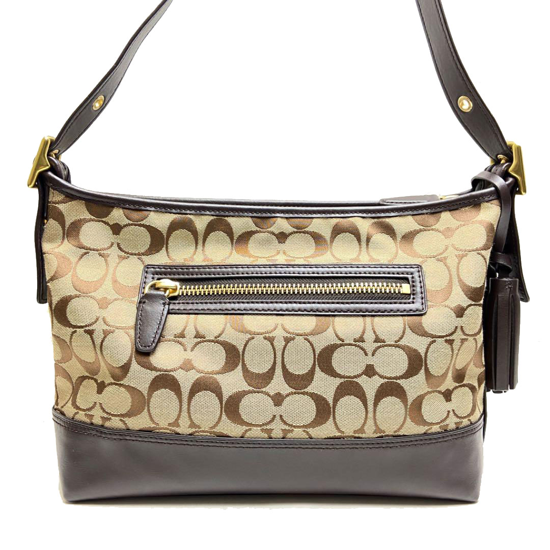 COACH コーチ ショルダーバッグ シグネチャー キャンバス レザー