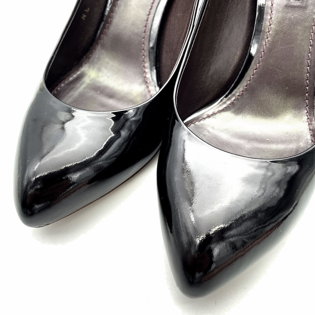LOUIS VUITTON ルイヴィトン パンプス エナメル パドロック付き ブラック 37(約24cmくらい) NL0171