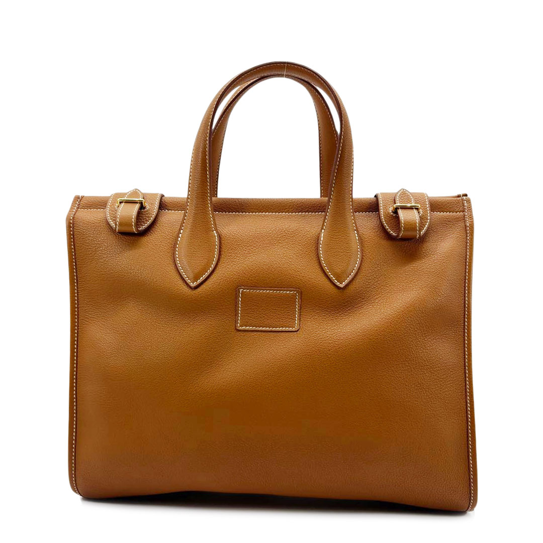 HERMES エルメス ハンドバッグ カバ35 トリヨンクレマンス ゴールド/ゴールド金具 □C刻印