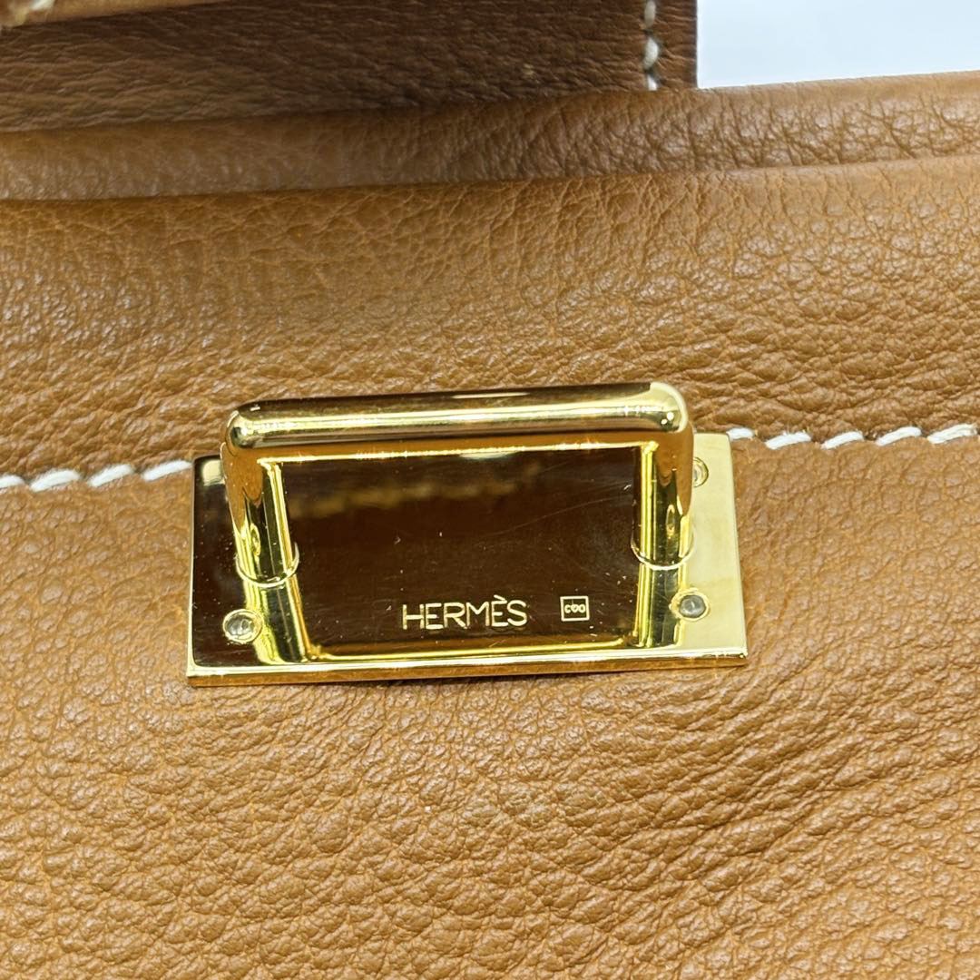 HERMES エルメス ハンドバッグ カバ35 トリヨンクレマンス ゴールド/ゴールド金具 □C刻印