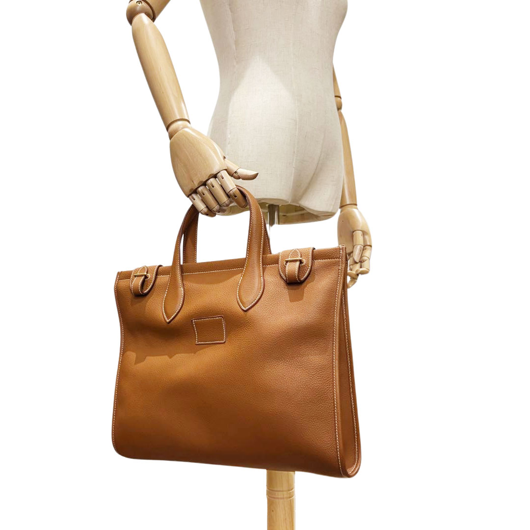 HERMES エルメス ハンドバッグ カバ35 トリヨンクレマンス ゴールド/ゴールド金具 □C刻印