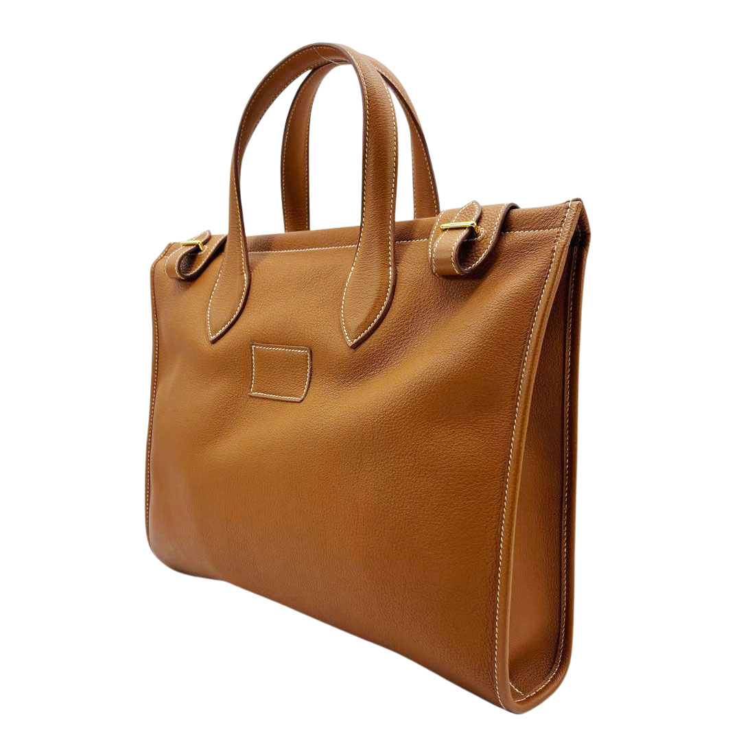 HERMES エルメス ハンドバッグ カバ35 トリヨンクレマンス ゴールド/ゴールド金具 □C刻印