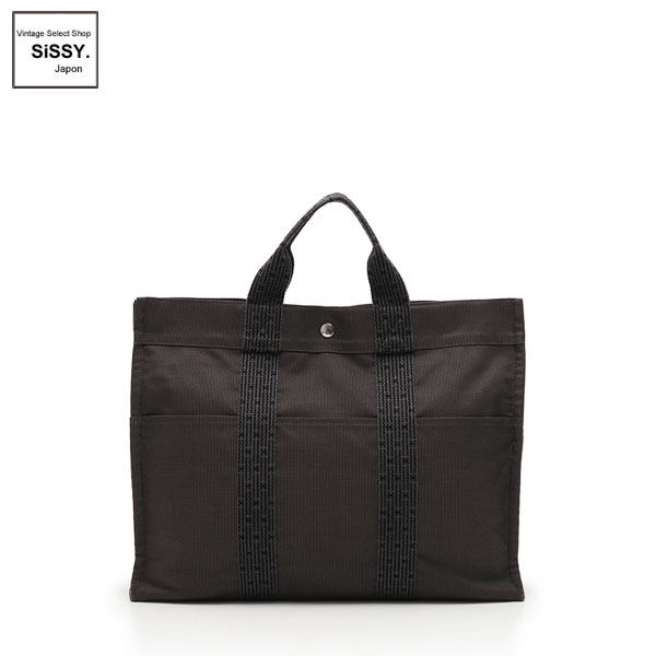 ■エルメス■ エールラインMM トートバッグ ナイロンキャンバス グレー 【HERMES】