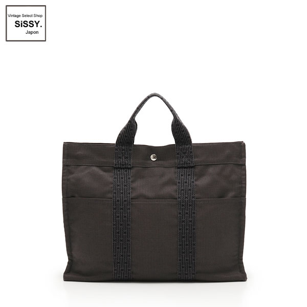 ■エルメス■ エールラインMM トートバッグ ナイロンキャンバス グレー 【HERMES】