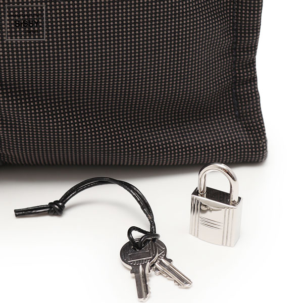 ■エルメス■ エールラインMM トートバッグ ナイロンキャンバス グレー 【HERMES】