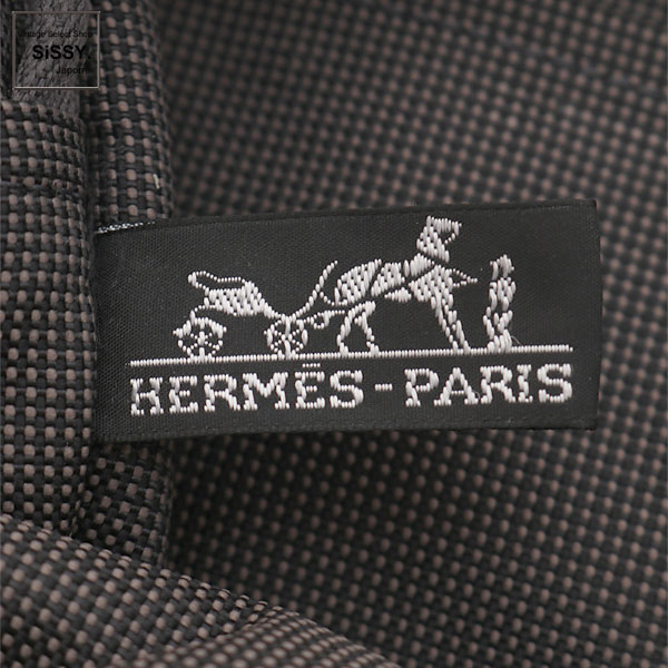 ■エルメス■ エールラインMM トートバッグ ナイロンキャンバス グレー 【HERMES】