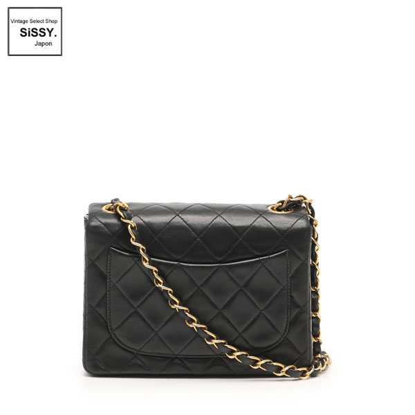 ■シャネル■ ミニマトラッセ ココマーク チェーンショルダーバッグ レザー ブラック ゴールド金具 【CHANEL】