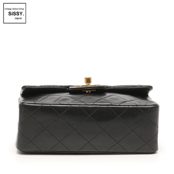 ■シャネル■ ミニマトラッセ ココマーク チェーンショルダーバッグ レザー ブラック ゴールド金具 【CHANEL】