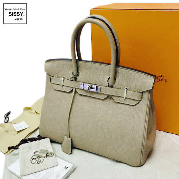 ■エルメス■ バーキン30 トゴ トゥルティールグレー シルバー金具 T刻印【HERMES】