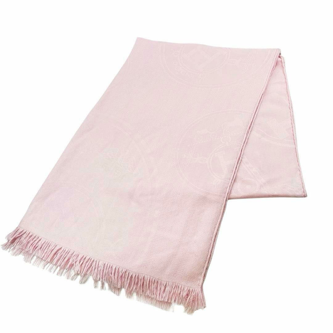 HERMES エルメス ショール ストール ニュー・リブリス ローズパール (ライトピンク) カシミヤ/シルク H262494S