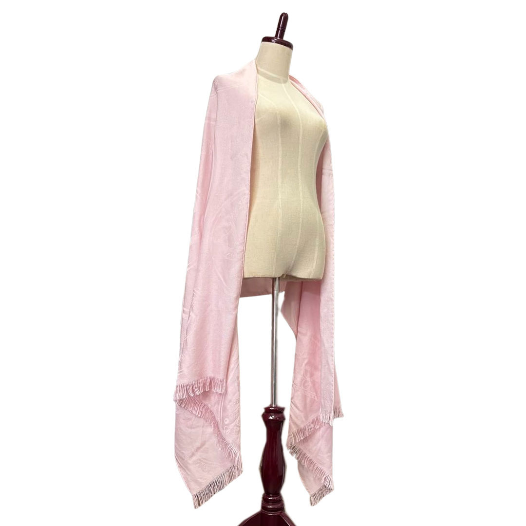 HERMES エルメス ショール ストール ニュー・リブリス ローズパール (ライトピンク) カシミヤ/シルク H262494S