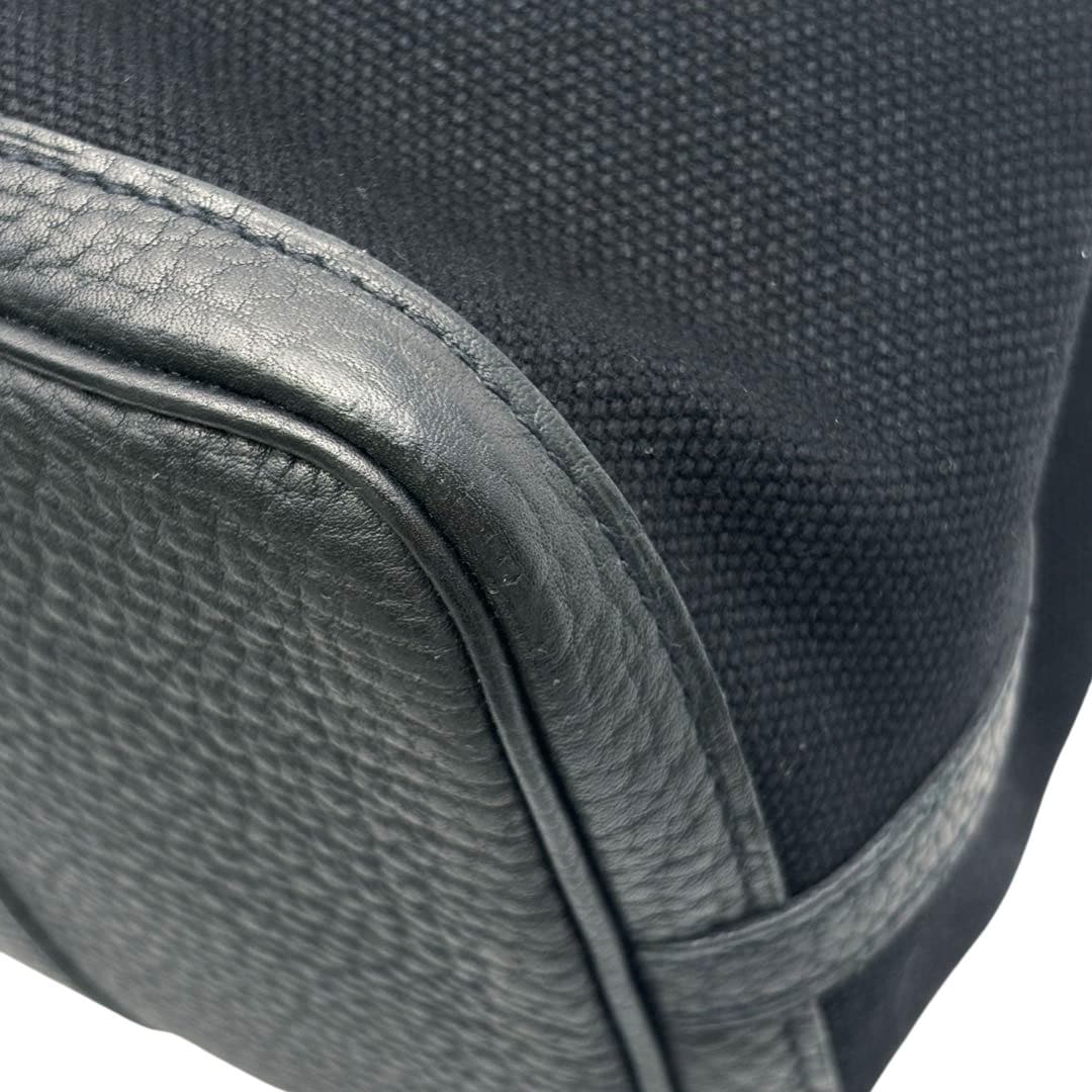 HERMES エルメス トートバッグ プティットサンチュールPM トワルアッシュ/レザー ブラック □K刻印