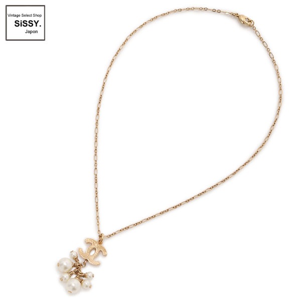 ■シャネル■ ココマーク ネックレス フェイクパール ゴールド 07P 【CHANEL】