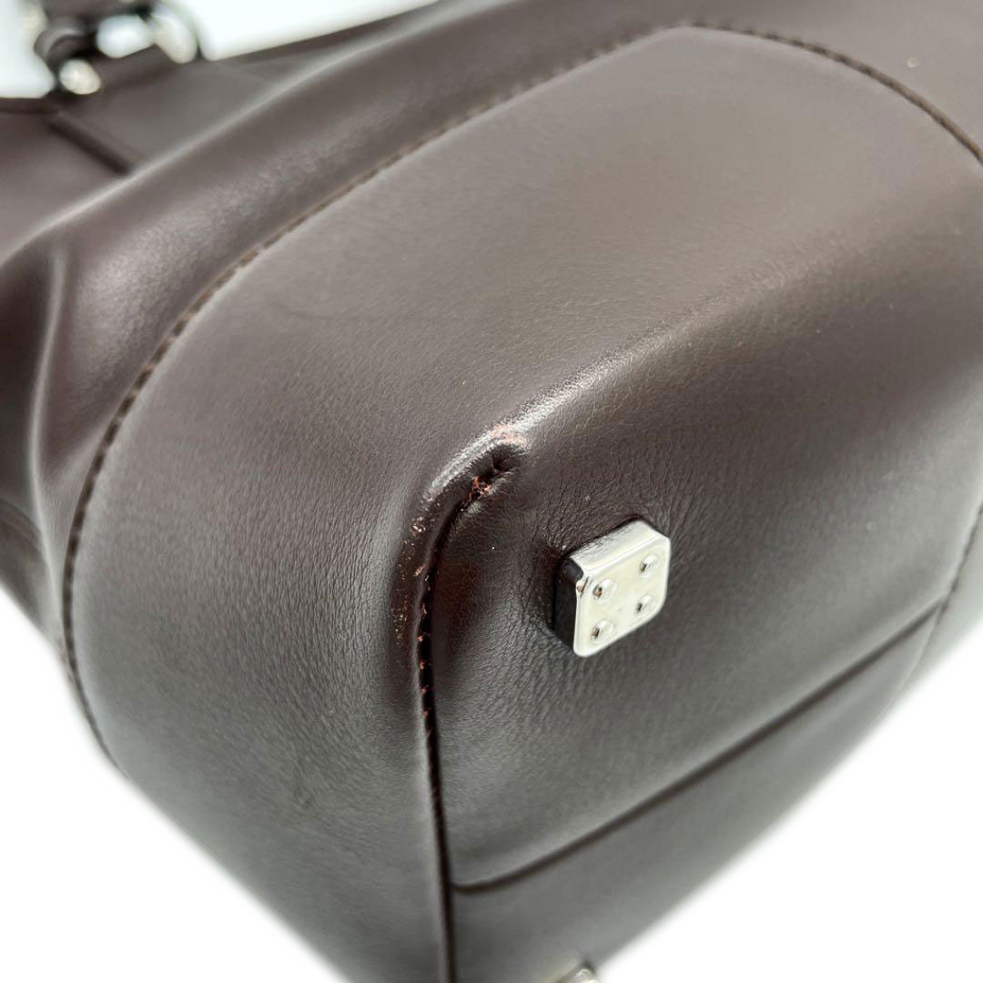 LOEWE ロエベ ハンドバッグ フスタ アナグラムロゴ レザー ブラウン