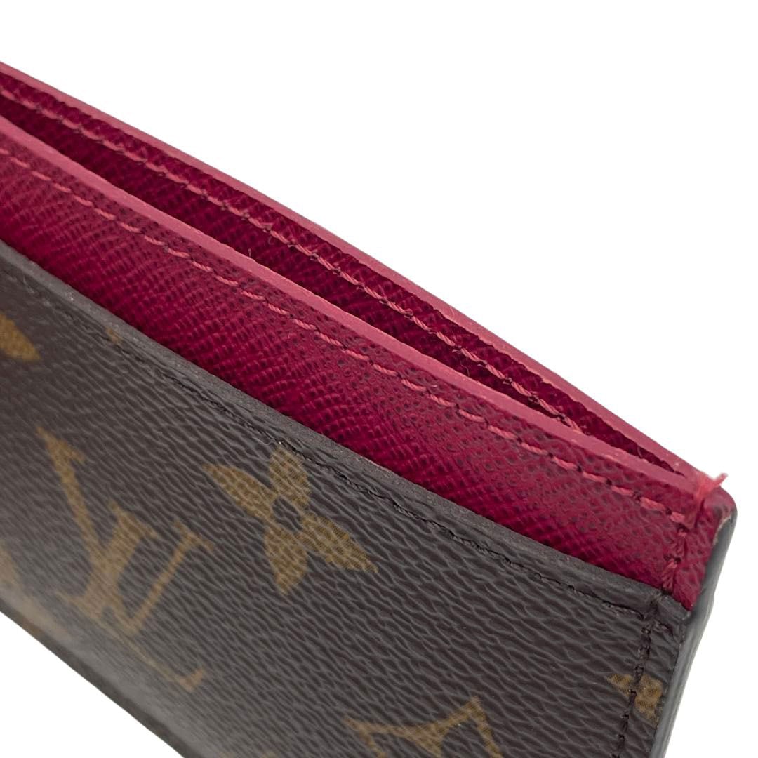 LOUIS VUITTON ルイヴィトン カードケース ポルト カルト･サーンプル モノグラム フューシャ M60703 ※RFID(ICチップ)確認済み