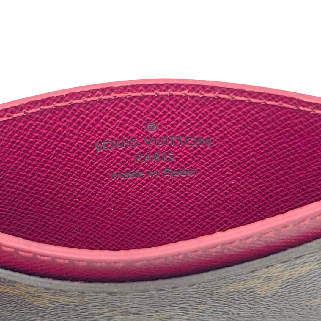 LOUIS VUITTON ルイヴィトン カードケース ポルト カルト･サーンプル モノグラム フューシャ M60703 ※RFID(ICチップ)確認済み
