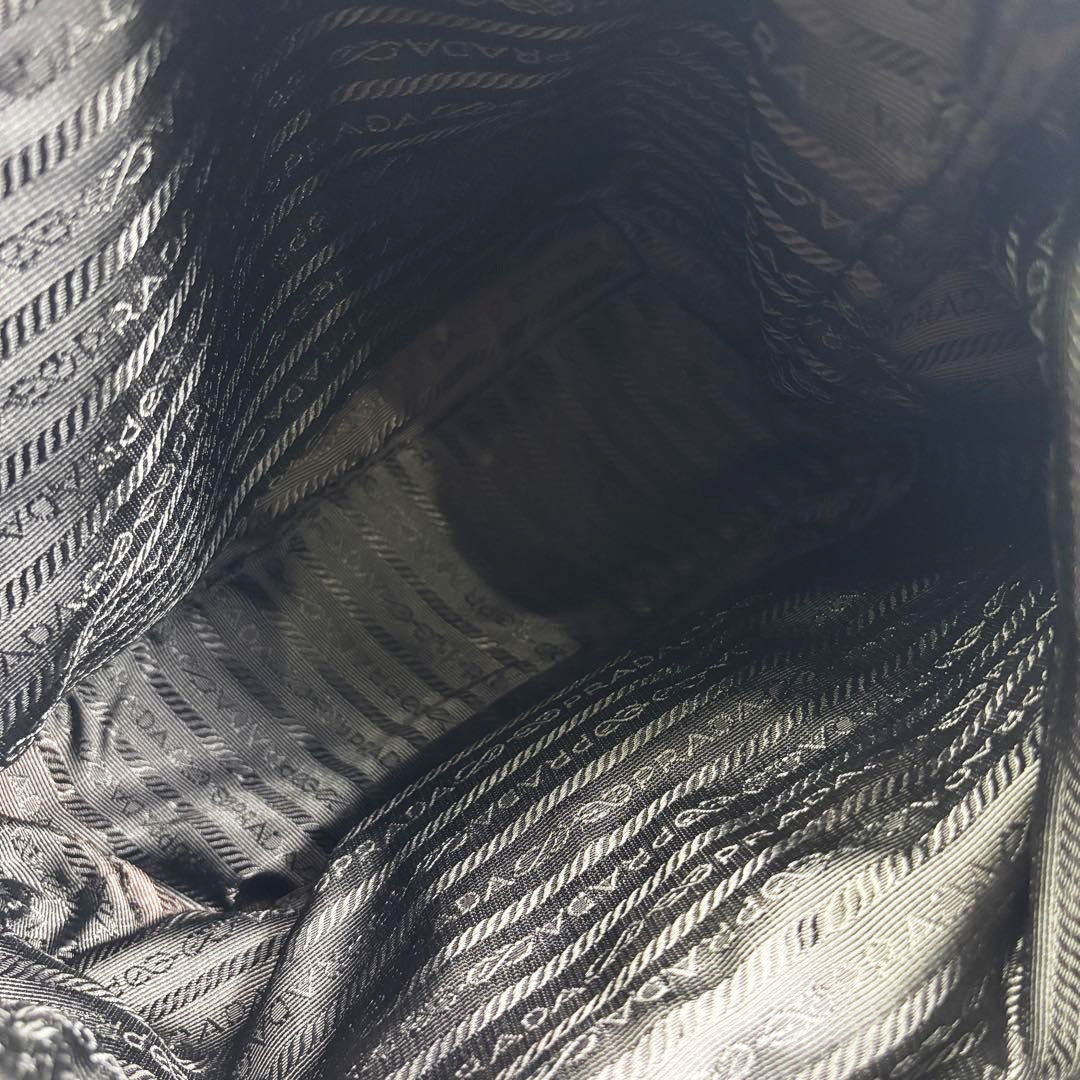 PRADA プラダ リュックサック バックパック ナイロン ブラック シルバー金具