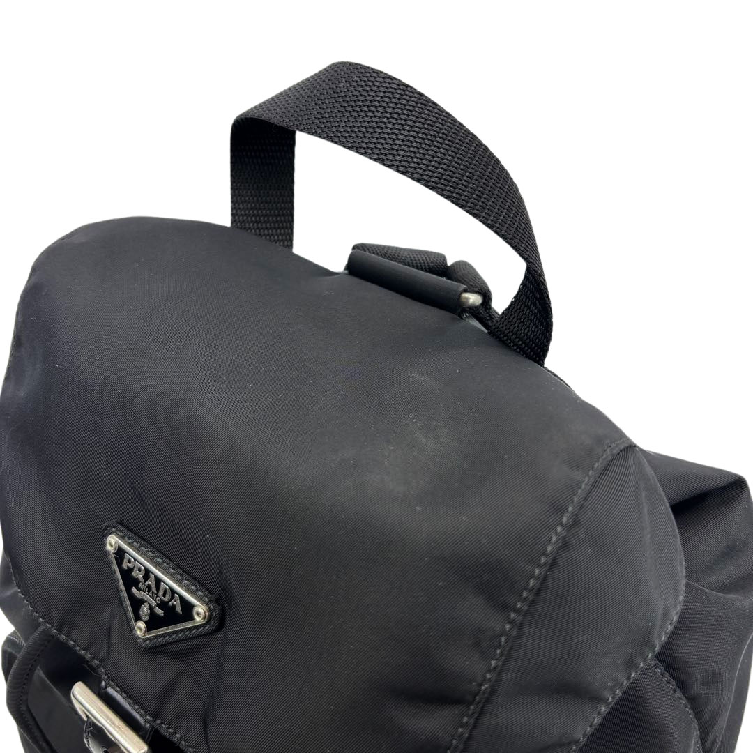 PRADA プラダ リュックサック バックパック ナイロン ブラック シルバー金具