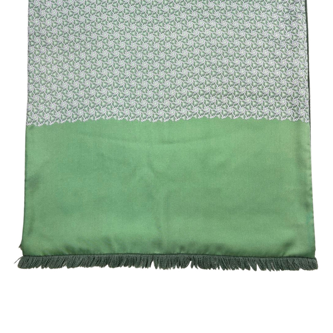 HERMES エルメス マフラー 総柄 シルク/アンゴラ グリーン系 | すべて