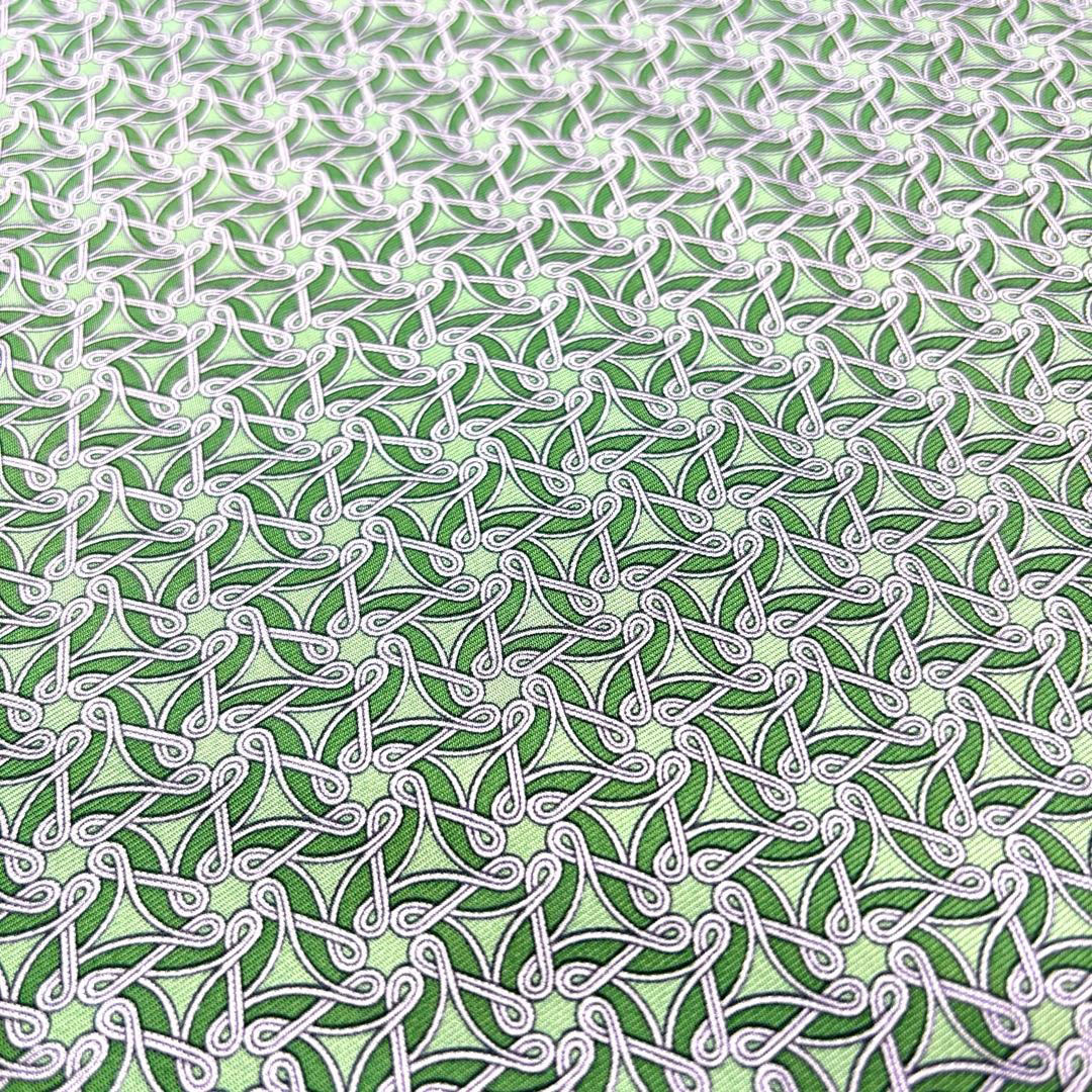 HERMES エルメス マフラー 総柄 シルク/アンゴラ グリーン系