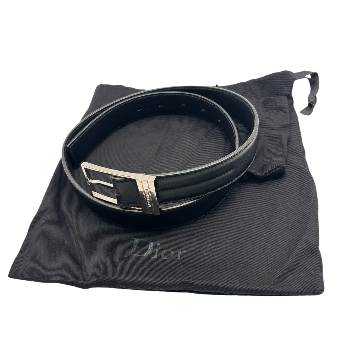 DIOR HOMME ディオールオム メンズ ベルト ロゴバックル 80 レザー