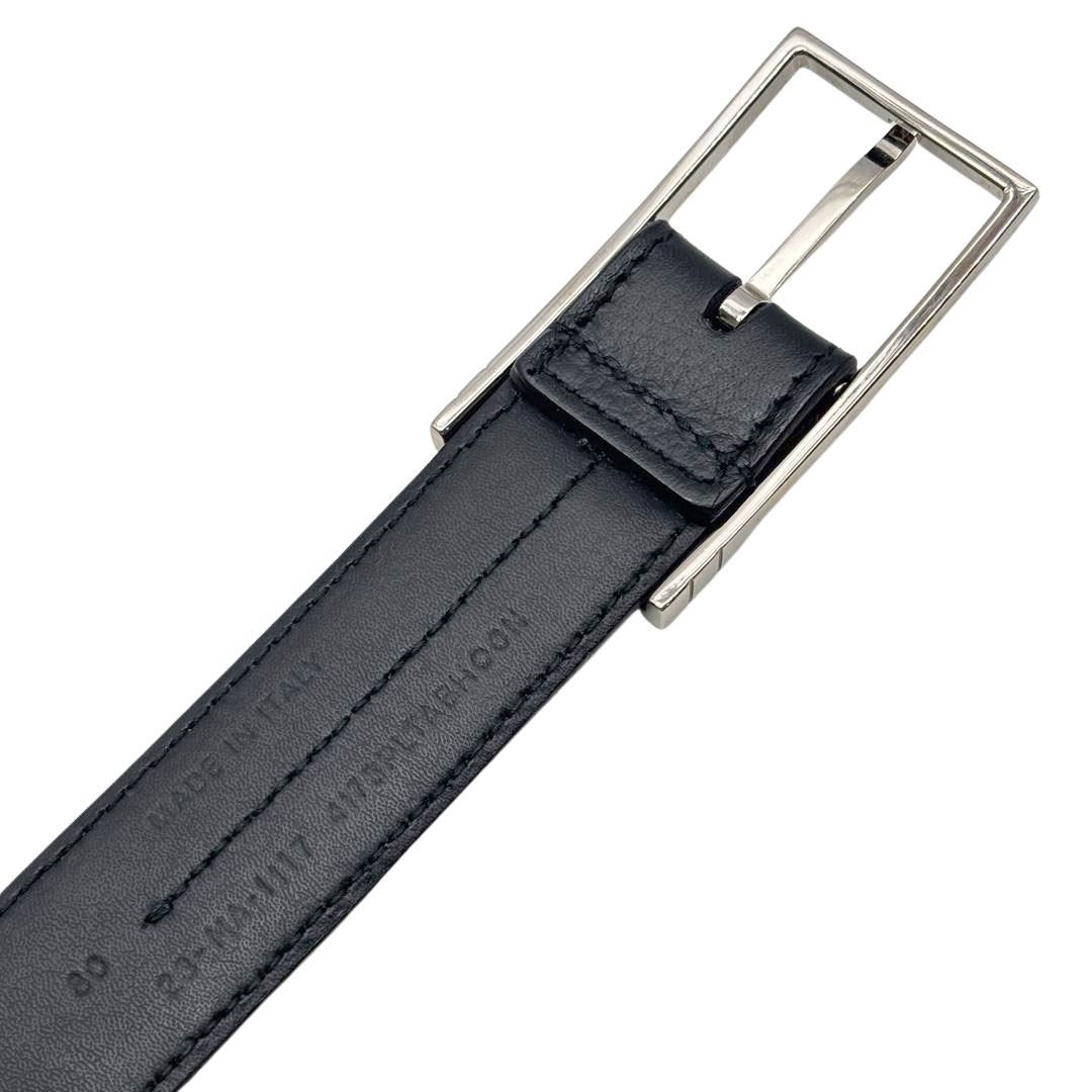 DIOR HOMME ディオールオム メンズ ベルト ロゴバックル 80 レザー