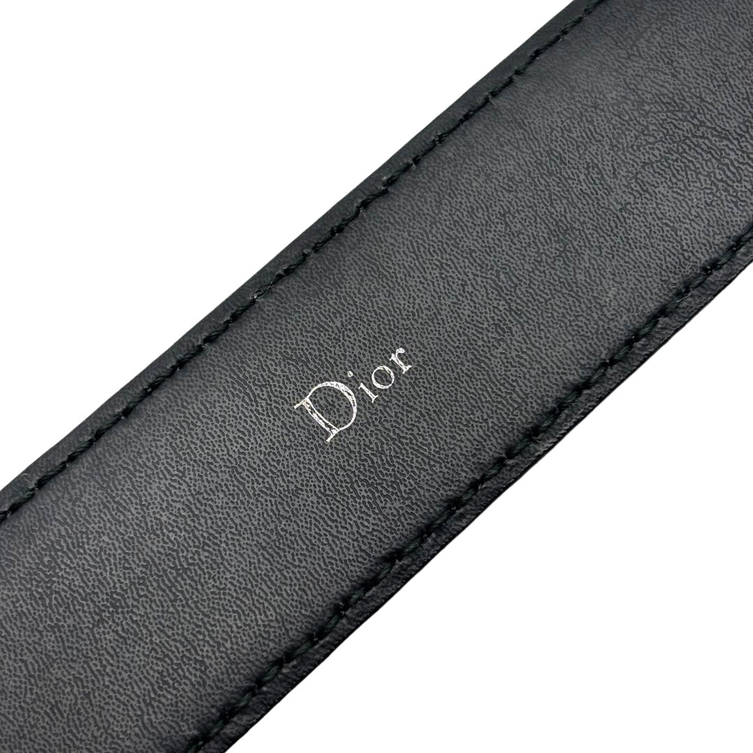 DIOR HOMME ディオールオム メンズ ベルト ロゴバックル 80 レザー