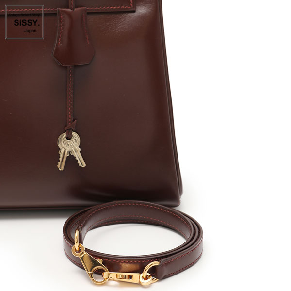 ■エルメス■ ケリー32 ハンドバッグ ボックスカーフ ハバナ 2WAY ゴールド金具 □F刻印 内縫い 【HERMES】