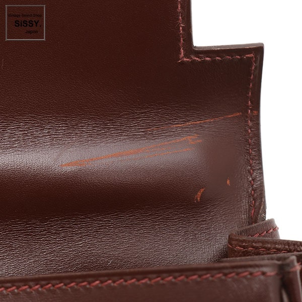 ■エルメス■ ケリー32 ハンドバッグ ボックスカーフ ハバナ 2WAY ゴールド金具 □F刻印 内縫い 【HERMES】