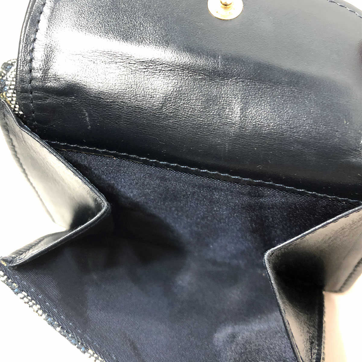クリスチャンディオール 二つ折り財布 グレー トロッター キャンバス CHRISTIAN DIOR クリスチャンディオール トロッター柄 二つ折り