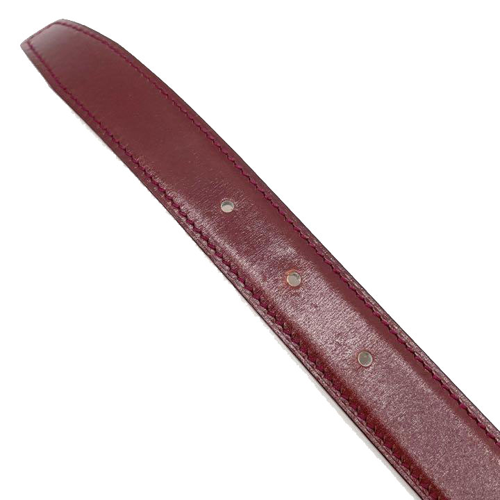 HERMES エルメス Hベルト ミニコンスタンス 75 ボックスカーフ レッド/ブラウン リバーシブル □C刻印