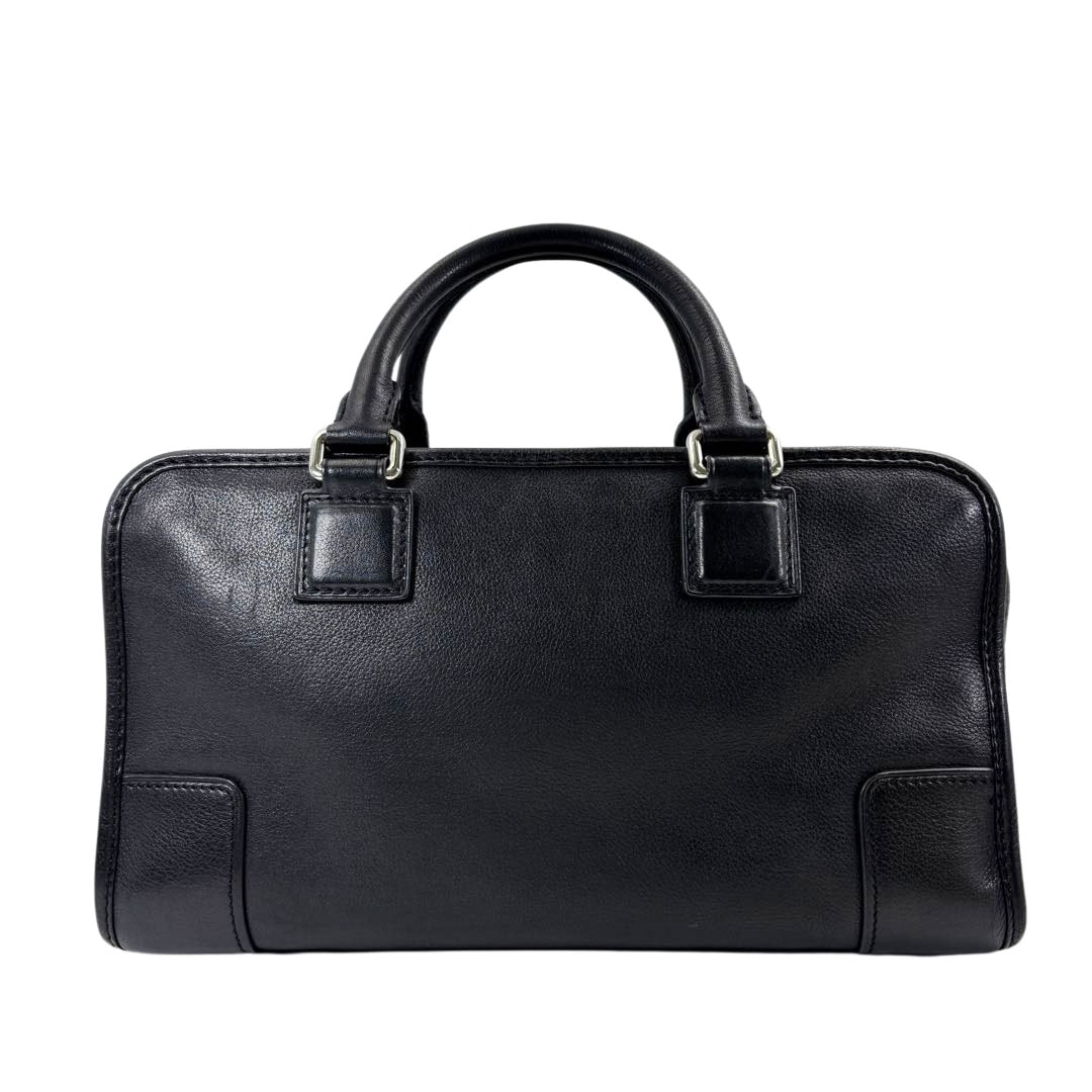 LOEWE ロエベ アマソナ28 ハンドバッグ レザー ブラック/シルバー金具