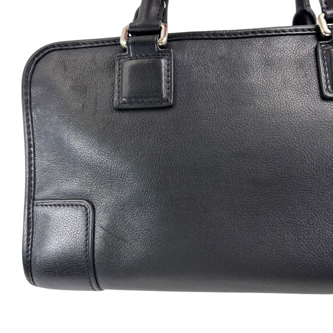 LOEWE ロエベ アマソナ28 ハンドバッグ レザー ブラック/シルバー金具