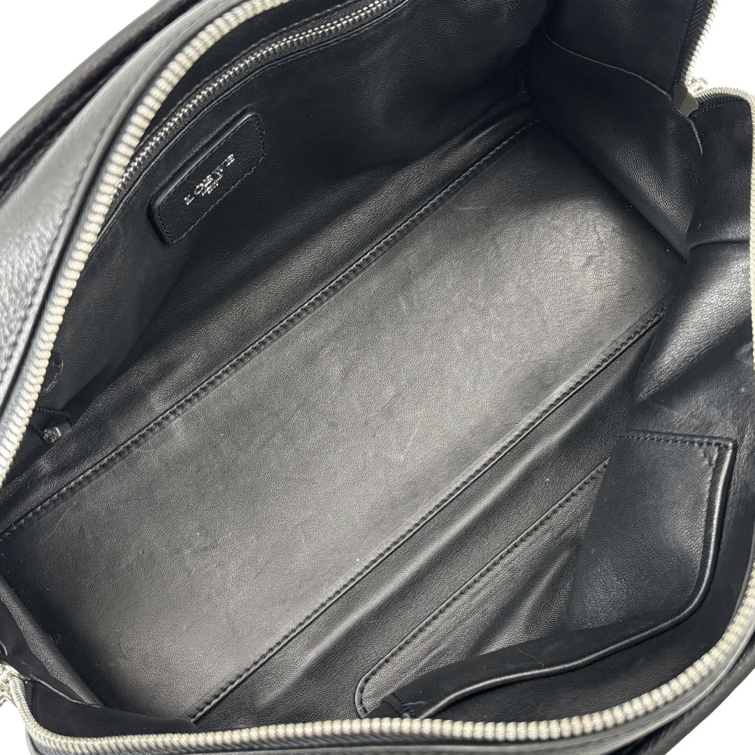 LOEWE ロエベ アマソナ28 ハンドバッグ レザー ブラック/シルバー金具