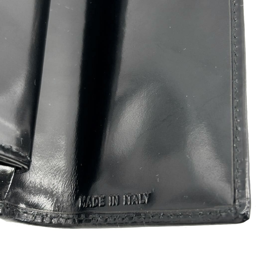 ブラック パテントレザー 三つ折り財布 PRADA プラダ 三つ折り財布 パテントレザー ブラック | 財布