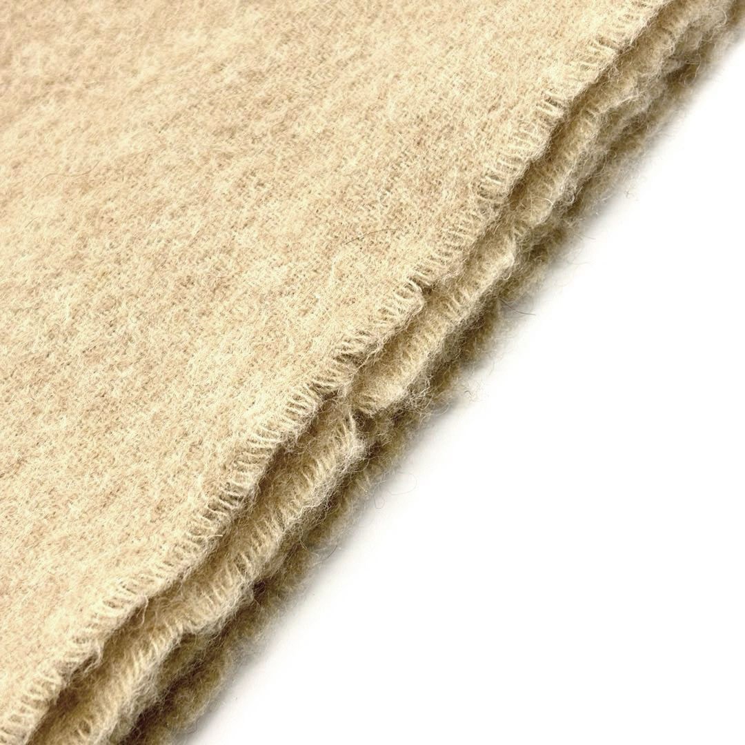 HERMES エルメス ヴィンテージマフラー ロゴ刺繍 カシミヤ100