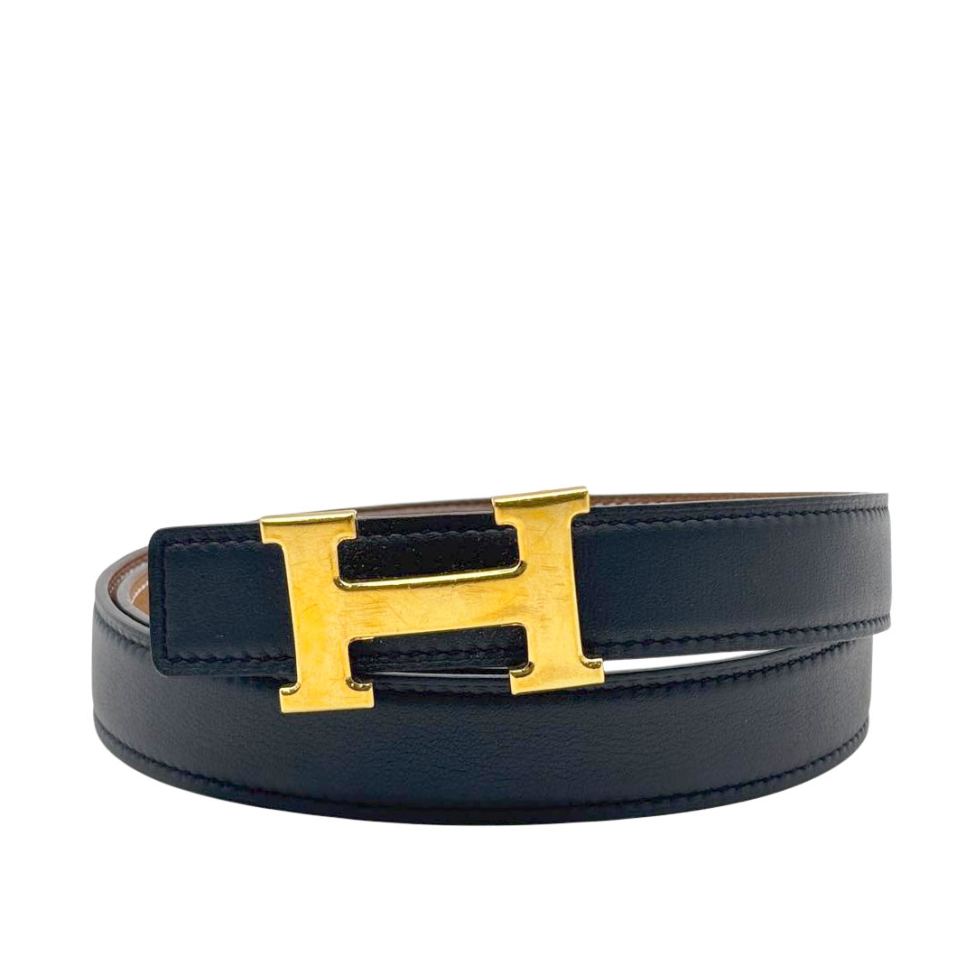 HERMES エルメス Hベルト ミニコンスタンス 75リバーシブル レザー