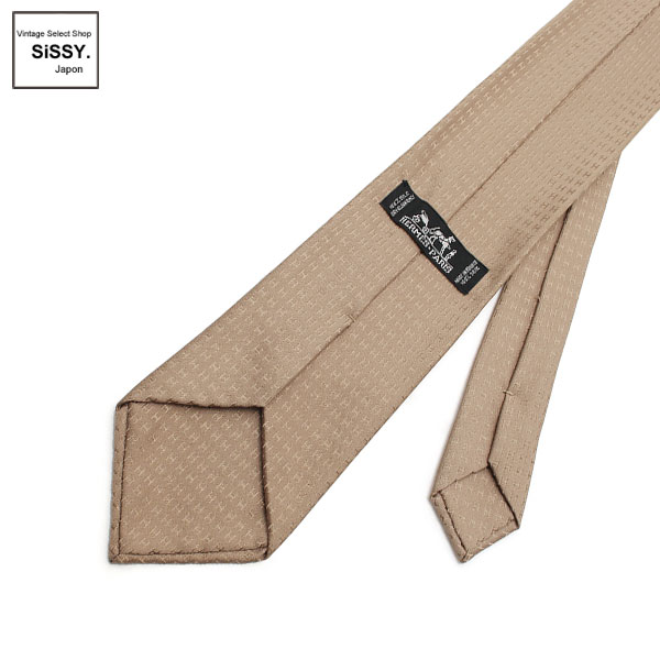 ■エルメス■ ネクタイ H総柄 シルク ベージュ 【HERMES】