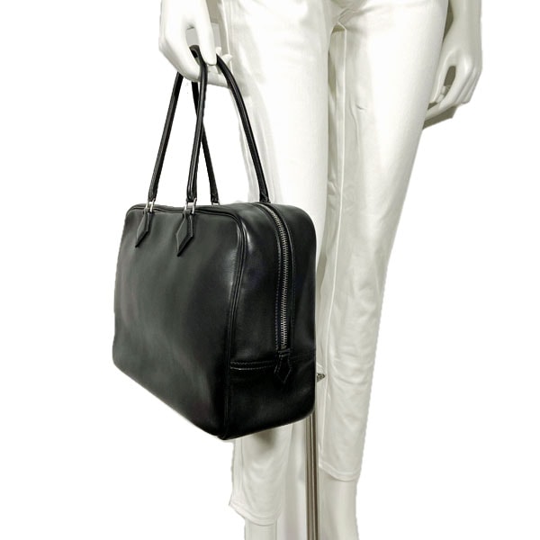 ■エルメス■ プリュム32 ハンドバッグ ボックスカーフ ブラック S金具 □B刻印(1998年頃製造) 【HERMES】