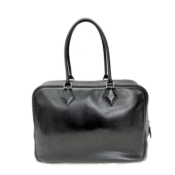 ■エルメス■ プリュム32 ハンドバッグ ボックスカーフ ブラック S金具 □B刻印(1998年頃製造) 【HERMES】