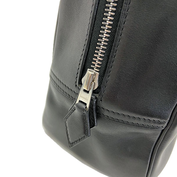 ■エルメス■ プリュム32 ハンドバッグ ボックスカーフ ブラック S金具 □B刻印(1998年頃製造) 【HERMES】