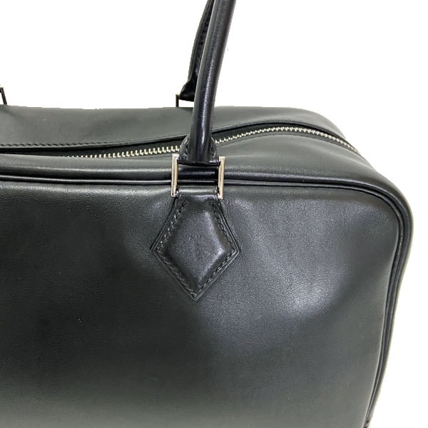 ■エルメス■ プリュム32 ハンドバッグ ボックスカーフ ブラック S金具 □B刻印(1998年頃製造) 【HERMES】