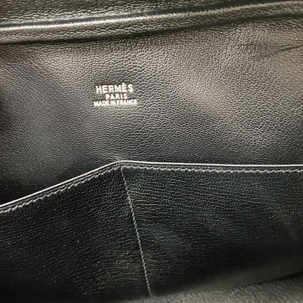■エルメス■ プリュム32 ハンドバッグ ボックスカーフ ブラック S金具 □B刻印(1998年頃製造) 【HERMES】