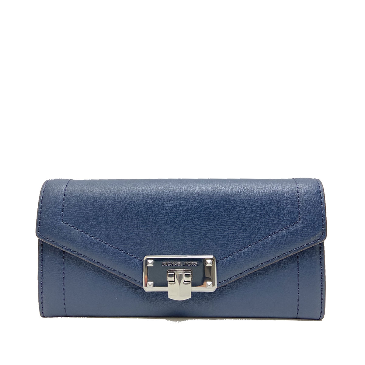 MICHAEL KORS マイケルコース ホック式長財布 レザー ネイビー