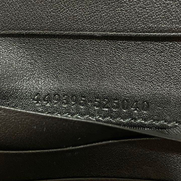 GUCCI グッチ コンパクトウォレット 二つ折り財布 マイクログッチシマ ブラック レザー アウトレット 449395