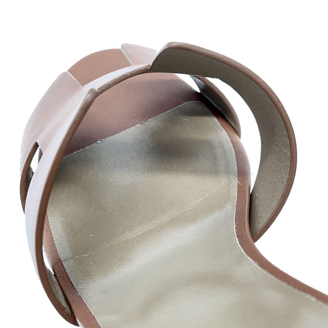 HERMES エルメス ウエッジソール サンダル レジェンド 36 ブラウン