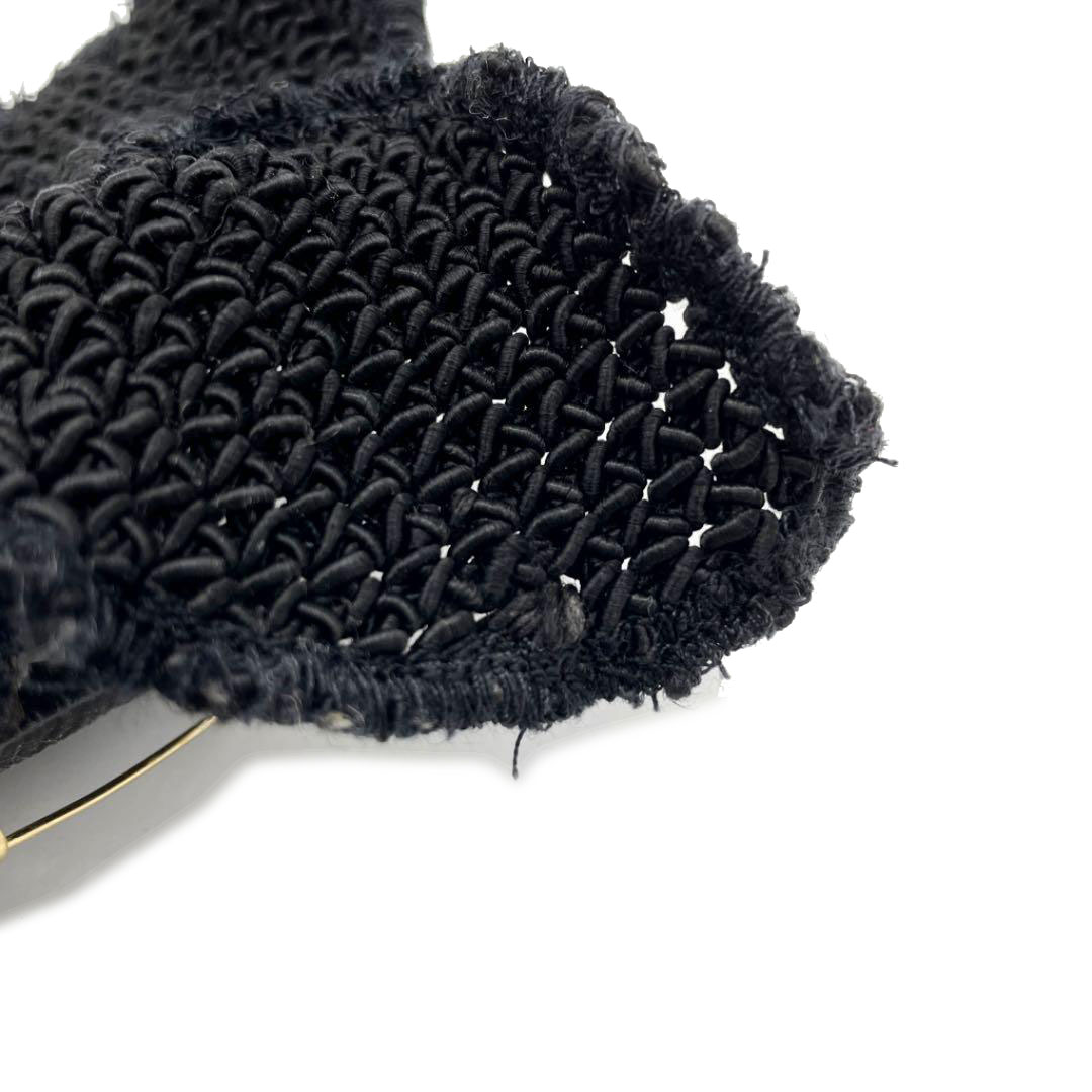 CHANEL シャネル コサージュ ブローチ カメリア ブラック ヴィンテージ