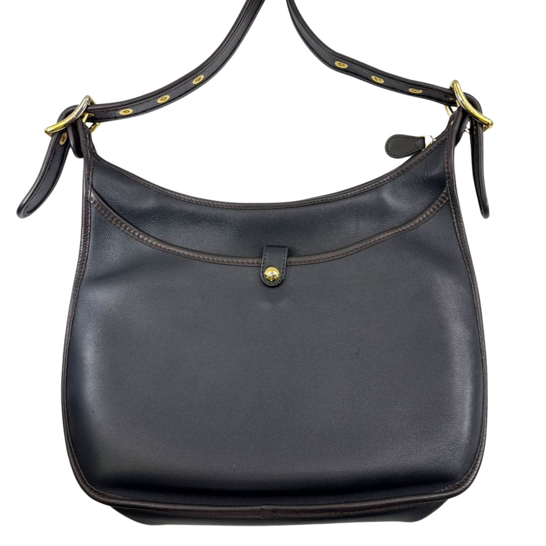 LOEWE ロエベ 斜め掛け ショルダーバッグ アナグラム パンチングロゴ レザー ブラック/ブラウン