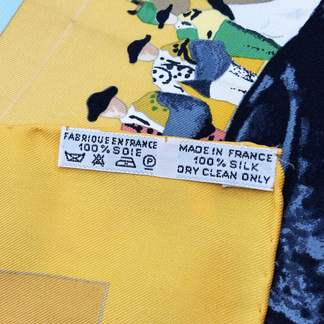 HERMES エルメス スカーフ カレ90 『PLAZA DE TOROS(闘牛場)』 シルク イエロー系