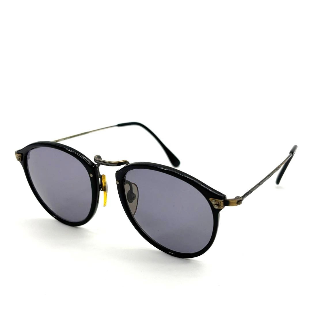 GIORGIO ARMANI ジョルジオアルマーニ ヴィンテージサングラス ウェリントン ブラック/アンティークゴールド